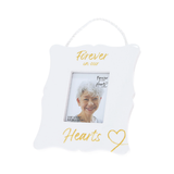 Forever in Our Hearts 3.5" x 4.25" Hanging Picture Frame with Easel Back Holds 2" x 2.5" Photo