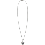 Forever in Our Hearts Screw Top Holds Ashes Memorial Silver Finish Heart Necklace