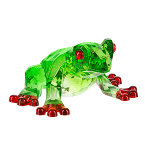 Green and Red Tree Frog Acrylic Figurine 3"