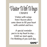 From Heaven Above Visitor with Wings Butterfly, Hummingbird, Dragonfly Memorial Token Charm