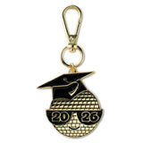 Hallmark Black and Gold Disco Ball 2026 Graduation Keychain