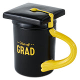 Hallmark Hats Off Grad Sculpted Mug With Grad Cap Lid, 15 oz.