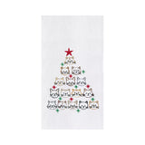 Cat Face Christmas Tree Christmas Towel