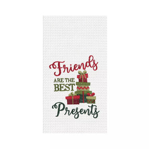 Friends Are The Best Presents Christmas Towel