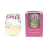 Gift Boxed 17 oz. Stemless Wine Glass You are a Blessing