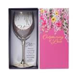 Gift Boxed 19 oz. Crystal Wine Glass Beautiful Mom