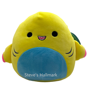 Squishmallow Neon Sealife Squad Gilberto the Lime Green Shark with Blue Belly 5" Stuffed Plush by Kelly Toy Jazwares