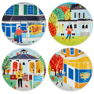 Hallmark Gilmore Girls Stars Hollow Appetizer Plates, Set of 4