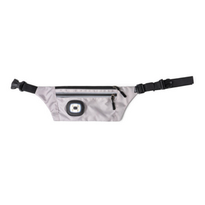 Glacier Gray Night Scope Sling Bag with Reflective Zippers