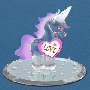 Glass Baron Unicorn "Love" Glass Figurine