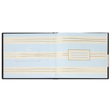 Hallmark Gold on Navy Linen Customizable Guest Book