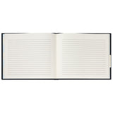 Hallmark Gold on Navy Linen Customizable Guest Book