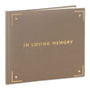 Hallmark In Loving Memory Taupe Linen Guest Book