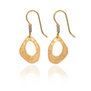 Silver Forest Gold Open Shape & Wire Wrap Pierced Earrings