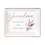 Grandma Floral Keepsake Dish