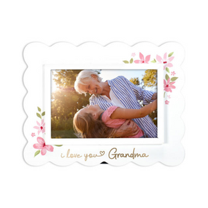 4x6 I Love You Grandma Floral Ruffle Ceramic Picture Frame