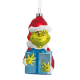 Hallmark Dr. Seuss's How the Grinch Stole Christmas!™ Grinch With Present Blown Glass Hallmark Ornament