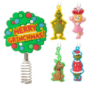 Hallmark Mini Dr. Seuss's How the Grinch Stole Christmas!™ Hallmark Tree Topper and Ornaments, Set of 5