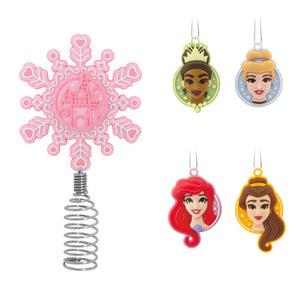 Hallmark Mini Disney Princess Hallmark Tree Topper and Ornaments, Set of 5