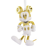 Hallmark Disney Mickey Mouse White and Gold Ceramic Hallmark Ornament
