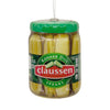 Hallmark Kraft Claussen Pickles Jar Shatterproof Hallmark Ornament