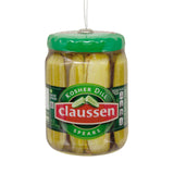 Hallmark Kraft Claussen Pickles Jar Shatterproof Hallmark Ornament