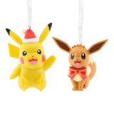 Hallmark Pokémon Pikachu and Eevee Hallmark Ornaments, Set of 2