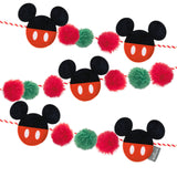 Hallmark Disney Mickey Mouse Ears Fabric Hallmark Garland, 72"