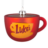 Hallmark Gilmore Girls Luke's Coffee Mug Blown Glass Hallmark Ornament