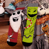 Hallmark Disney Tim Burton's The Nightmare Before Christmas Jack Skellington and Oogie Boogie Mismatched Novelty Crew Socks
