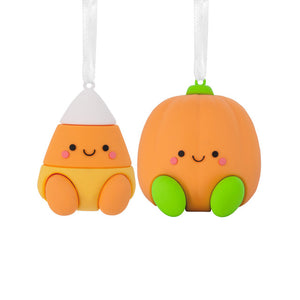 Hallmark Better Together Pumpkin and Candy Corn Magnetic Hallmark Ornaments, Set of 2