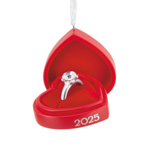 Hallmark Engagement Ring in Red Box 2025 Hallmark Ornament