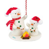 Hallmark Roasting Marshmallows Snowmen 2025 Fabric Hallmark Ornament