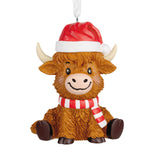 Hallmark Festive Highland Cow Hallmark Ornament
