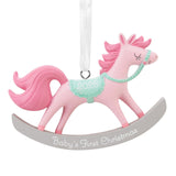 Hallmark Baby Girl's First Christmas Rocking Horse 2026 Hallmark Ornament