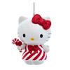3.5" Hello Kitty in Red White Candy Cane Dress Ornament