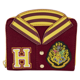 Harry Potter Hogwarts Crest Varsity Jacket Zip Around Wallet (Front)