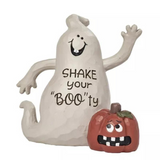 Halloween Shake Your Boo-Ty Ghost & Jack-O-Lantern Pumpkin Mini Figurine