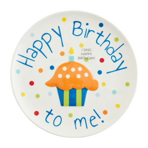 Happy Birthday to Me Blue Singing Plate 8"
