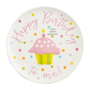Happy Birthday to Me Pink Singing Plate 8"