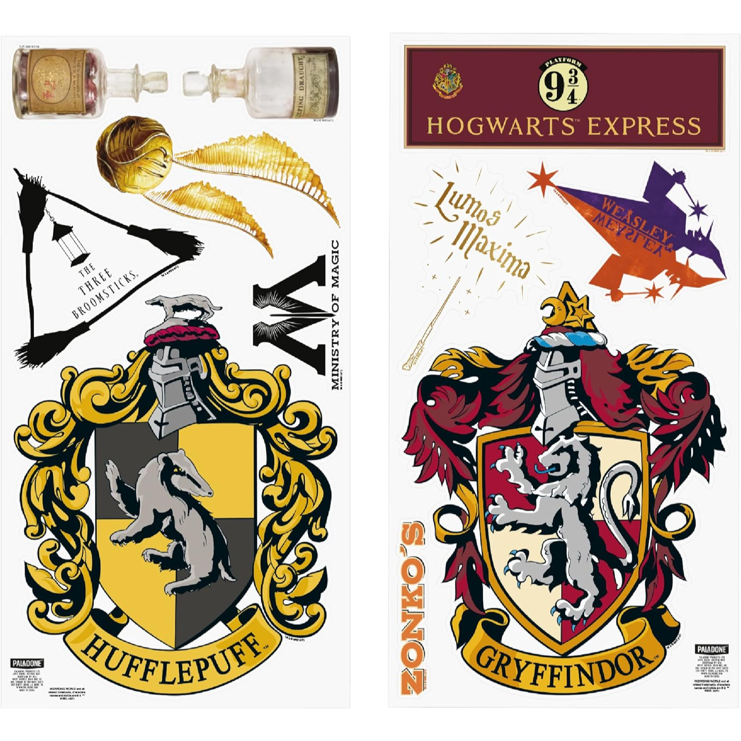 Harry Potter Wall Decal Water Proof Set of 20 Stickers – Steve's Hallmark