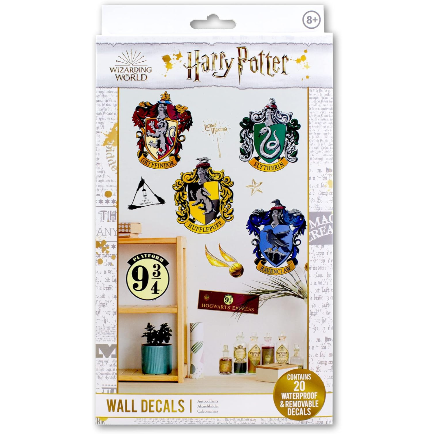 Hallmark Decal Harry Potter Wall Decal Water Proof Set of 20 Stickers – Steve's Hallmark