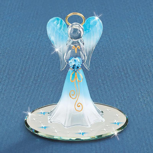 Glass Baron Heavenly Blue Angel Glass Figurine