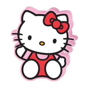 Hello Kitty Waving Die Cut Box Wood Sign