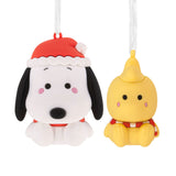 Hallmark Better Together Peanuts® Holiday Snoopy and Woodstock Magnetic Hallmark Ornaments, Set of 2