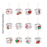 Holiday Cheers Most Likely to Wood Ornament 4"