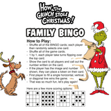 How the Grinch Stole Christmas Family Bingo Game