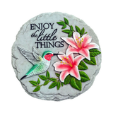 Enjoy the Little Things Hummingbird Garden Stepping Stone 9.5"