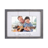 I Love My Papa Gray Rustic Picture Frame with Plaque Attachment Holds 4"x6" Photo