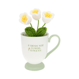 If Friends Were Flowers I'd Pick You 13 Oz. Mug with Removable Crocheted Flowers